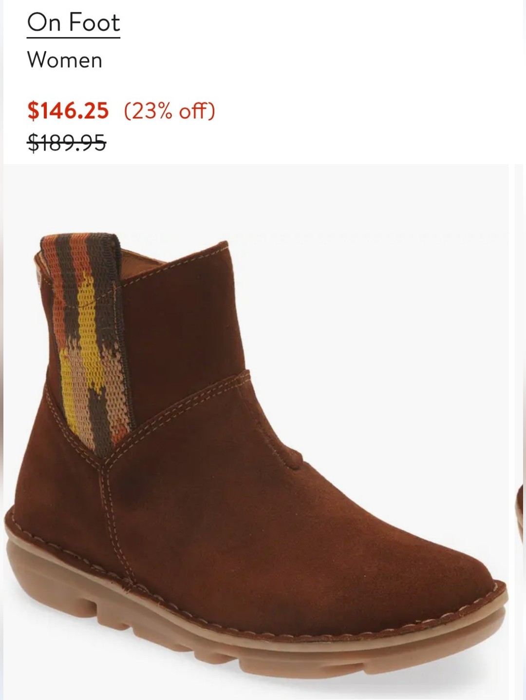 On Foot Brown Suede Ankle Boot